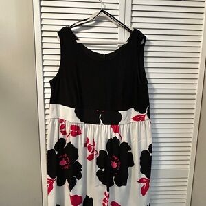 Jessica Howard Elegant Black & Pink sleeveless Dress
